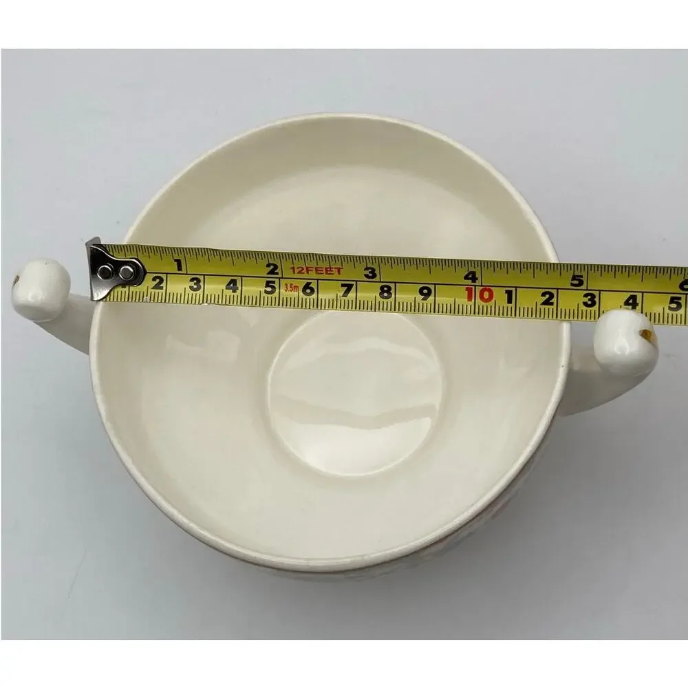 Vintage 1920's-1930's Mildred Pattern Mount Clemens Gold Rim Sugar bowl with Lid